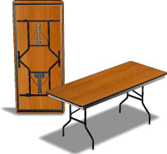 Стол складной Прямоугольный-188-58, коллекция "Дельта" (высота 580 мм)