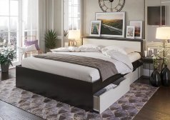 Кровать с ящиками «Гармония КР 604» 1,6 м Венге/Дуб белфорд