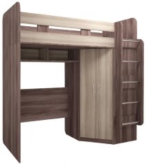 Подростковая комната Доминик - М15 кровать-чердак с угловым шкафом