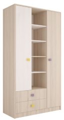 Подростковая комната Агнешка -  Шкаф гардеробный 3 секции Агнешка М3 Белая лиственница/Туя светлая