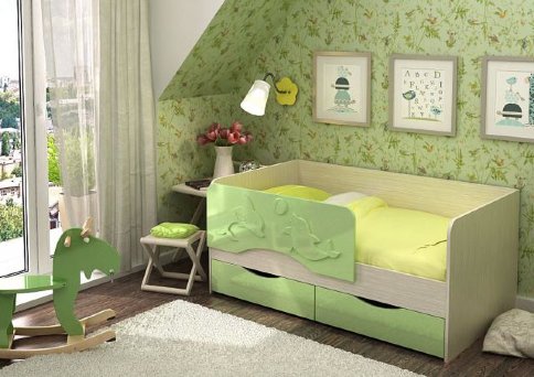 Кровать детская «Андрей 811»  МДФ (1400 мм) - Кровать детская «Андрей 811»  МДФ (1400 мм)