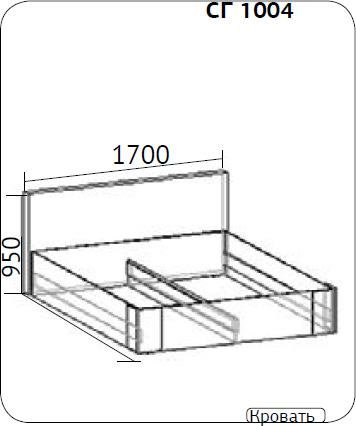 Спальный гарнитур «Сильва» СГ 1004 Кровать 1,6*2,0 с мягкой спинкой, ЛДСП Орех лион/Дуб молочный - Спальный гарнитур «Сильва» СГ 1004 Кровать 1,6*2,0 с мягкой спинкой, ЛДСП Орех лион/Дуб молочный
